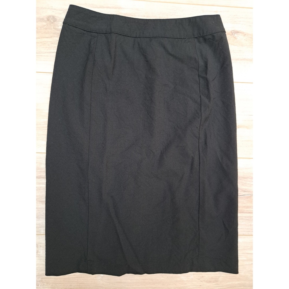 Express Womens Black Wool Blend Pencil Skirt Size 2 Business Professional Lined